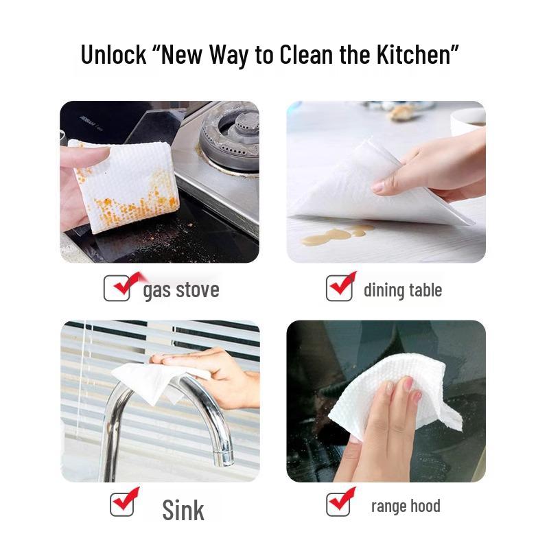 80-Pack Kitchen Wet Wipes: Powerful Degreaser for Range Hood Cleaning, Extra Large and Thickened.