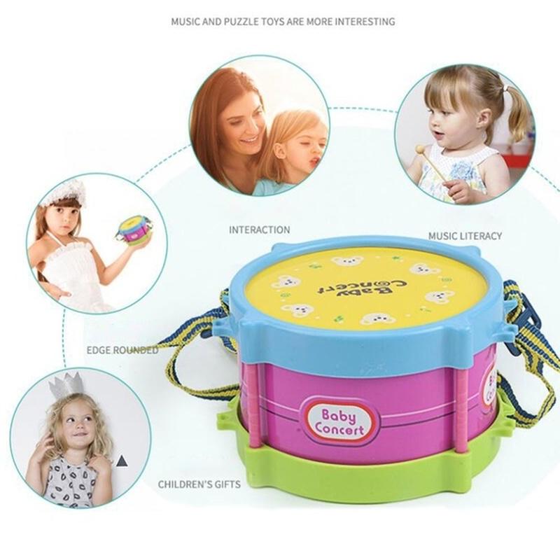 Baby Boy Girl 5PCS Musical Instruments Drum Set Kids Drum Set Children Toy Gift