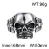 Vintage Stainless Steel Wide Open Cuff Bracelet for Men Eagle Skull Cross Angel Wing Feather Bangle Gothic Jewelry Gifts