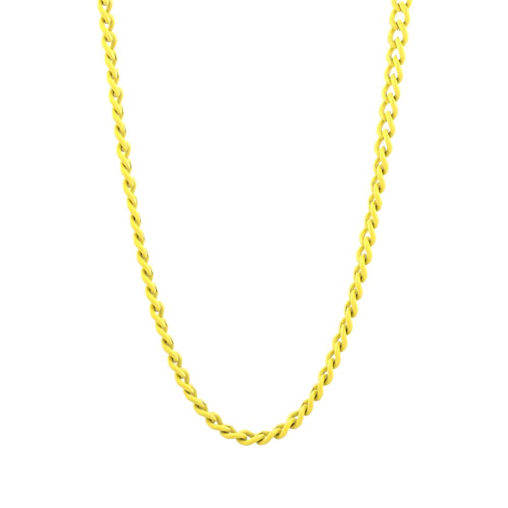 Moderner trendiger Damen-Choker mit farbiger mehrlagiger kubanischer Kette