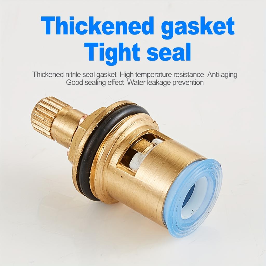 1/2pcs Brass Ceramic Cartridge Faucet Valve Stem for Bathroom Sink, Durable Replacement Faucet Stem, Universal Connector Thread