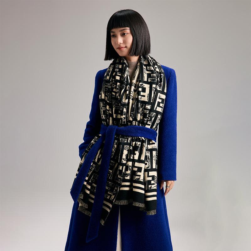 geometry women's imitation cashmere fashion versatile high sense soft breathable comfortable warm scarf shawl