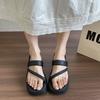 Fairy Wind Beach Shoes One-word Slippers 2025 Summer New Soft-soled Non-slip Versatile Wear-resistant Sandals Women's Outer Wear