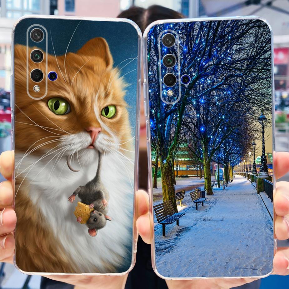 For Huawei Honor 20 Case YAL-L21 YAL-AL00 Luxury Painted Cover Soft Silicone Phone Case For Huawei Nova 5T Nova5T Honor20 Bumper