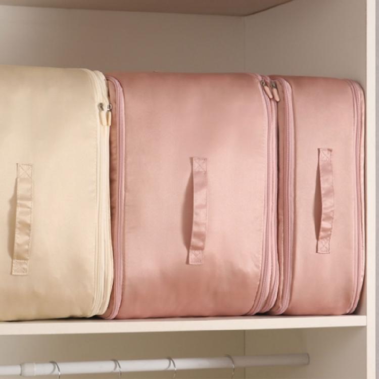 Space Saving Clothes Holder Self Compressing Bedding Storage Bag Stylish Organizer for Clothing and Garments Quilt