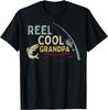 Fishing Reel Cool Grandpa Funny Grandfather Fisherman Men T-Shirt