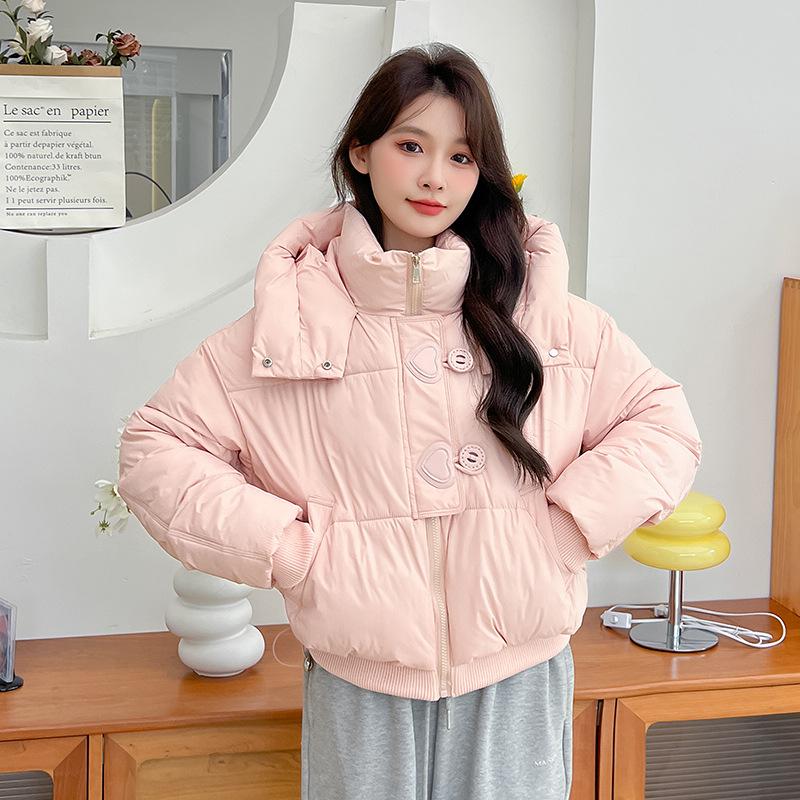 Short hooded down padded jacket women's winter 2025 new Korean version of loose fashion foreign style versatile warm jacket