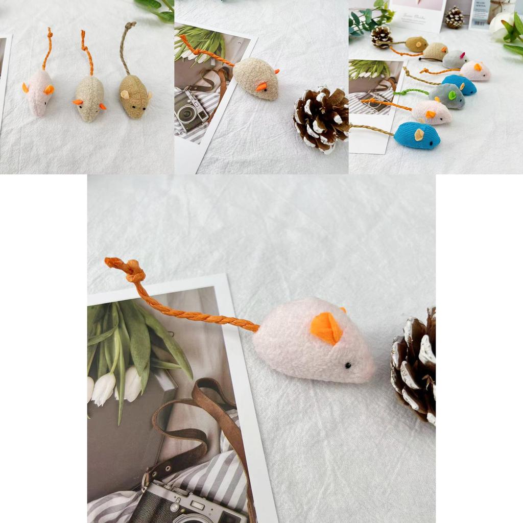 Catnip Mouse Plush Chewing Toy With Herbal Material For Dental Health And Stress Relief