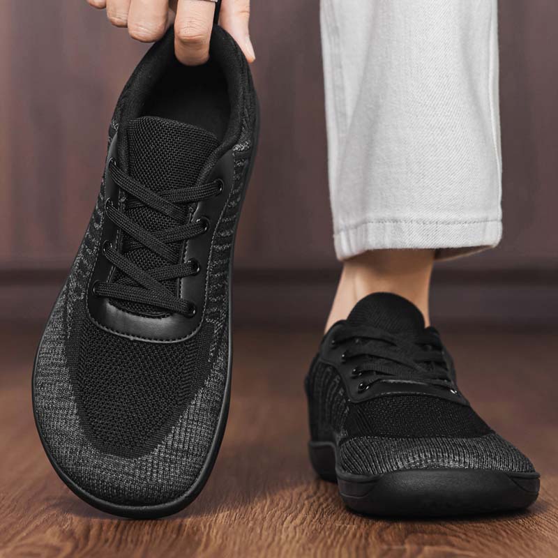 Men Barefoot Casual Flats Driving Shoes Black White Blue Wide Head Walking Shoes Yoga Fitness Shoes Large Size