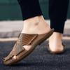 Sandali Casual da Uomo vera pelle Comodi Sandali da Esterno per Uomo Pantofole Traspiranti Scarpe da Spiaggia Antiscivolo uomo