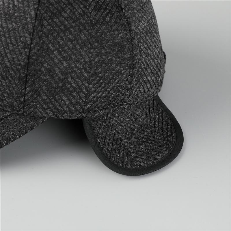 Auturnn Thick Warm Men Winter Baseball Cap With Ear Flaps, Ideal Choice for Gifts