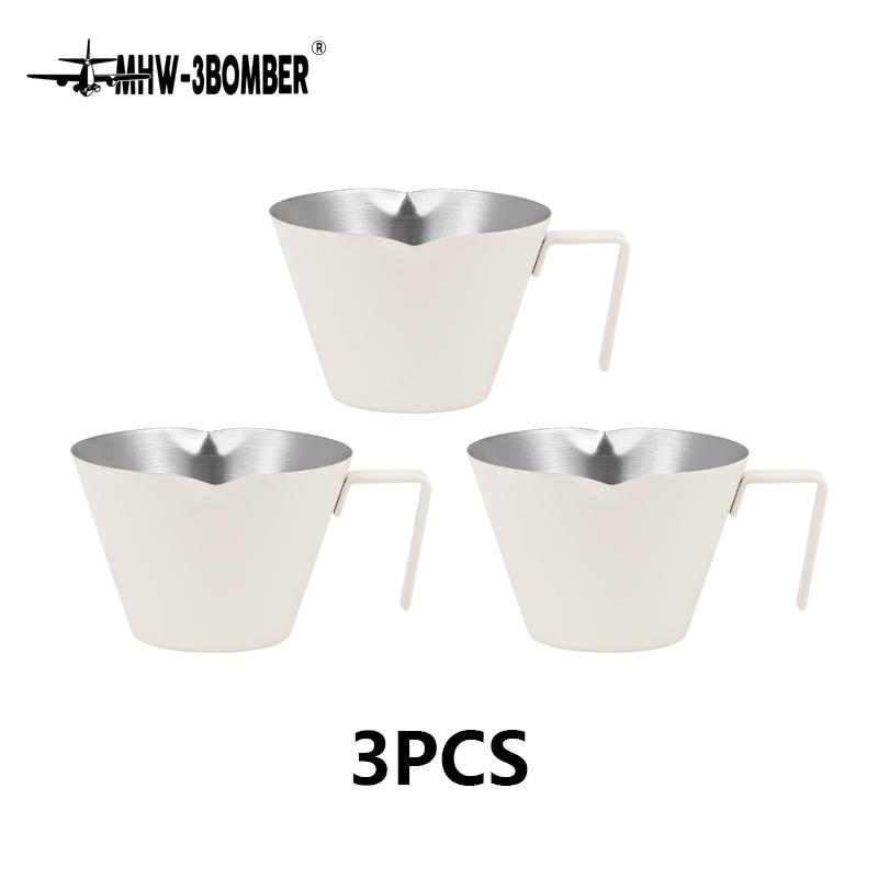 MHW-3BOMBER Nerezová odměrka na espresso s rukojetí 2/3 kusy SEspresso šálky 100 ml Domácí barista Kávové příslušenství