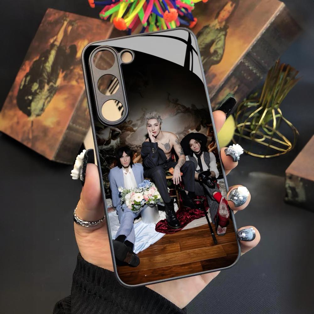 Musik Palaye Royale Handyhülle Für Samsung Galaxy S25 S24 S23 S22 S20 S21 Note20 Ultra Plus Fe Farbige Silberne Hülle