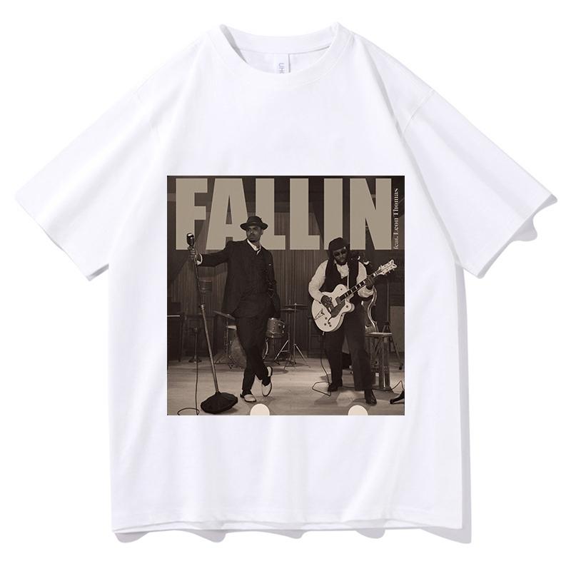 Chris Brown Fallin TShirt Graphic T Shirts Unisex Unisex Fashion Vintage Street Short Sleeve T Shirts Casual Pure Cotton Streetwear
