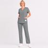 Women's Uniform Scrub Set - V-Neck Short Sleeve Top with Pockets and Drawstring Pants, Quick Dry Color for Healthcare Workers