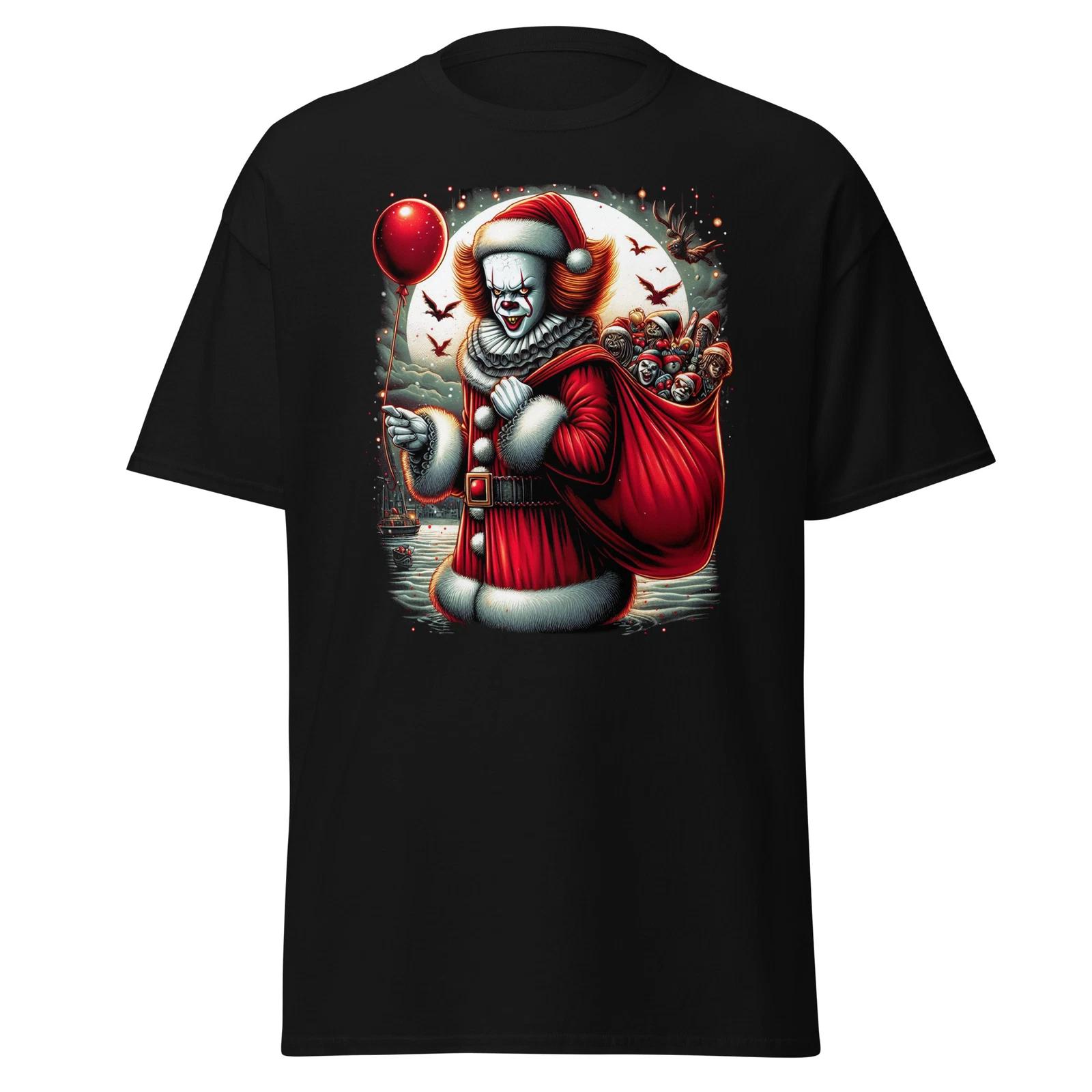 Men s and Women s T-shirts Pennywise Santa T-Shirt - Unique Holiday Style XS