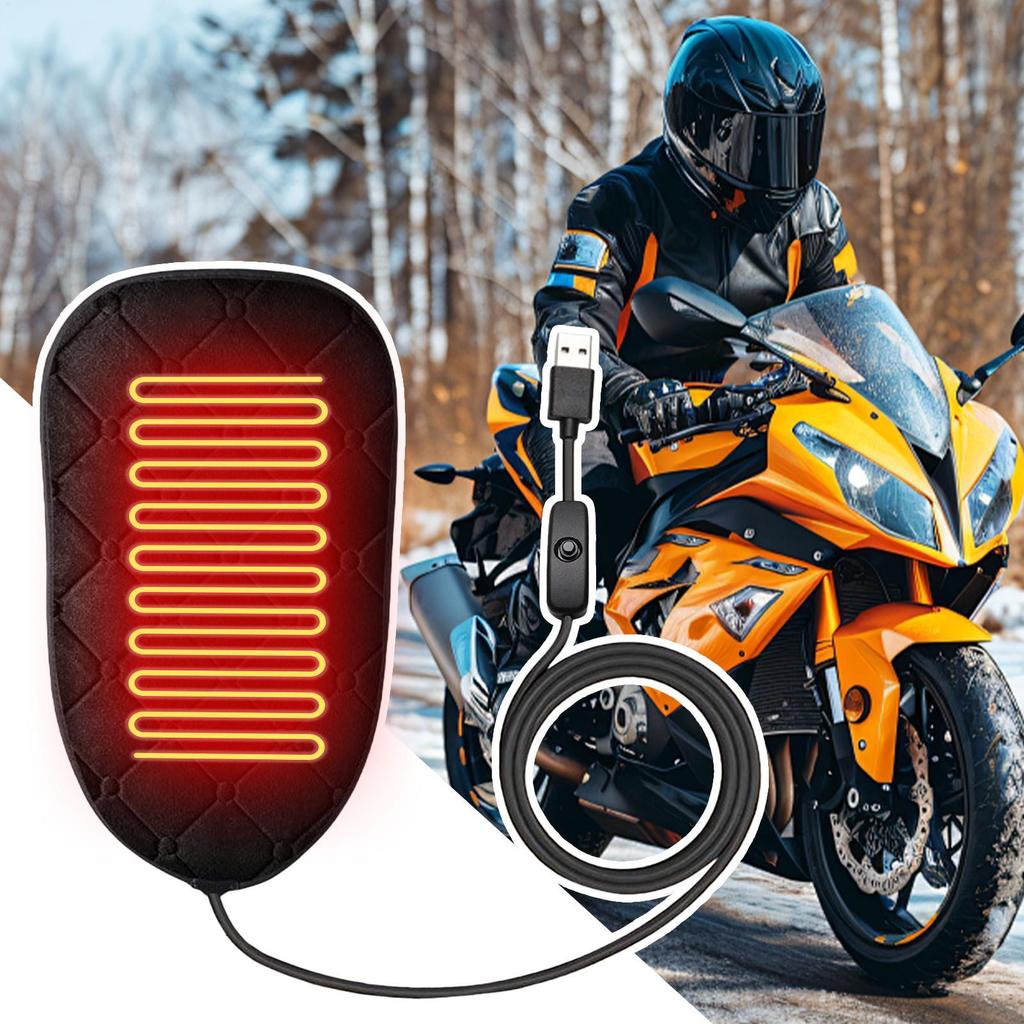 Motorcycle Seat Pad Motorbike Warm Heating Pad Snowmobile Warm Cushion For Dirt Bike ATV Snowmobile Road Trip Touring Street