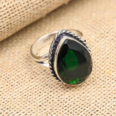 Chrome Diopside Gemstone Handmade Jewelry 925 Sterling Silver Ring