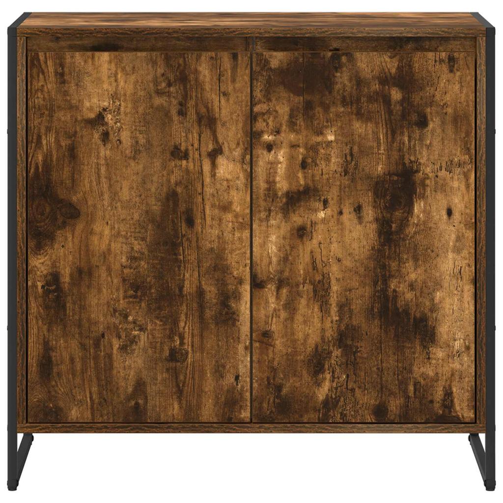 Side Cabinet Smoked Oak 79 x 36 x 75 cm Particleboard
