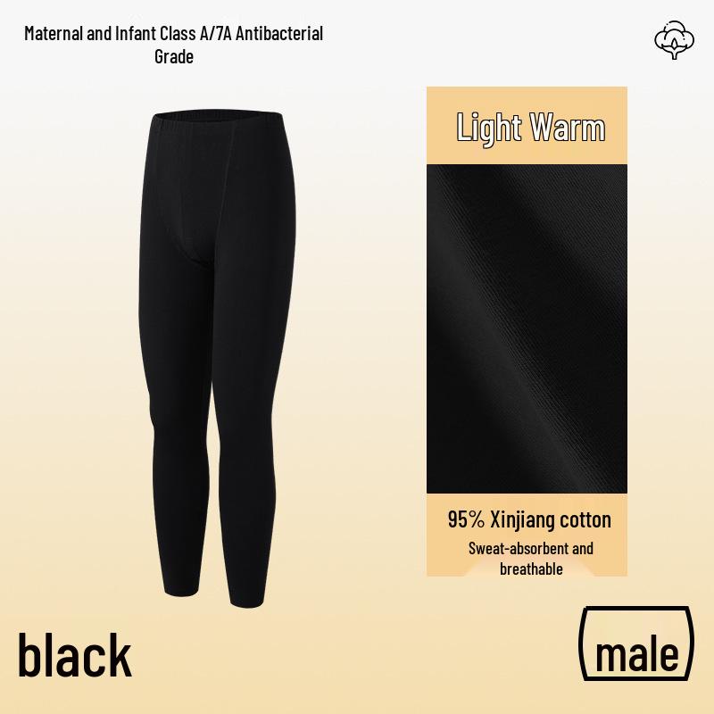 Class A Pure Cotton Thermal Underwear Set for Couples: Thin, Elastic, Warm Winter Wear for Men & Women