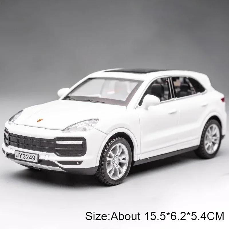 1:32 Cayenne Turbo 911 GT3 Car Model Toy Alloy Diecast Music Light Doors Opened Pull Back Miniature Vehicle Boy Interactive Toys