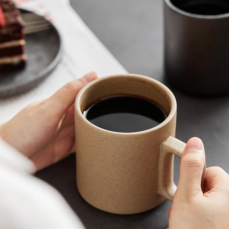 Japanische Kaffeetasse Keramiktasse kreativ grobkeramisch Kaffeetasse große Wassertasse Becher Teetasse Frühstückstasse