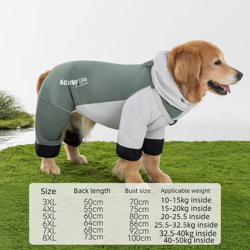 

Pet Raincoat Large Dog Waterproof Four-legged Clothes Reflective Strip Raincoats Pet Clothes for Dog Waterproof Pet Dog Raincoat 3XL 10-15 kg