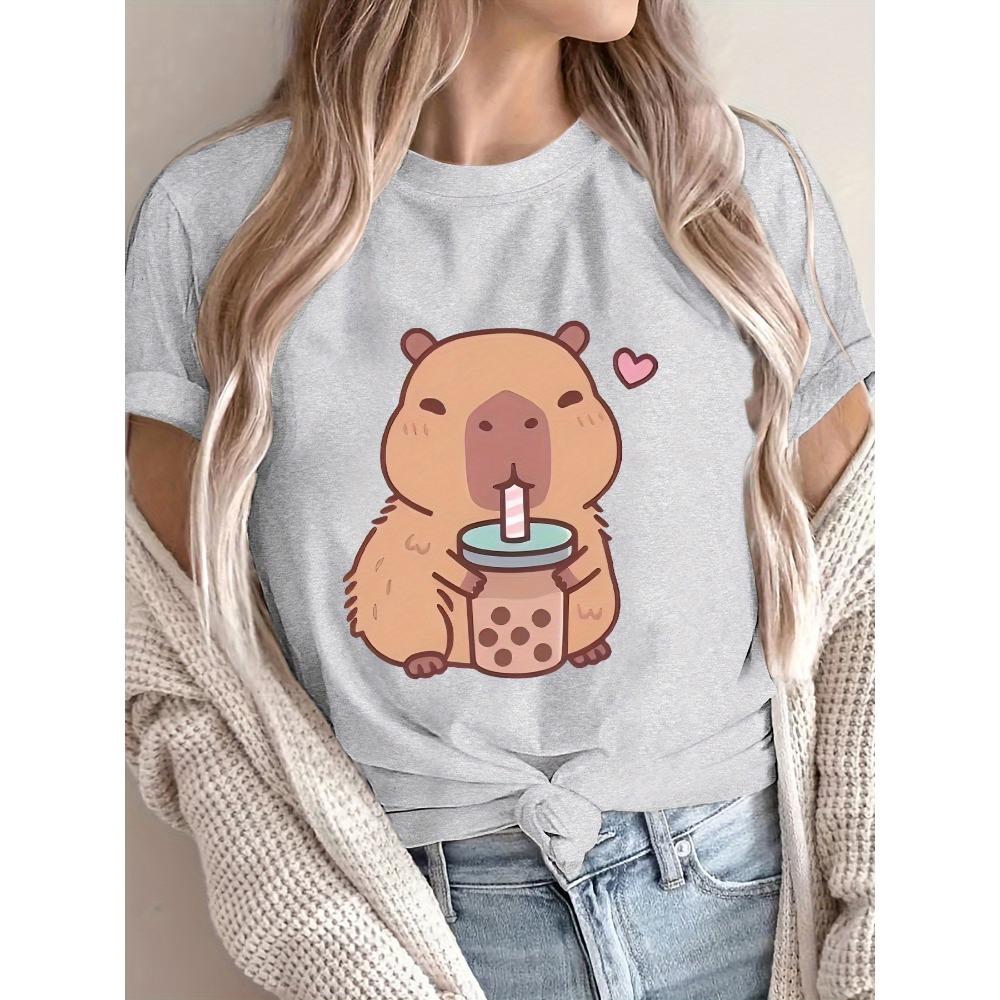 Women's Cute Dolphin Boba T-shirt