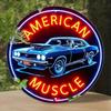 Metal Wall Art American Muscle Car Retro Garage Decor