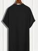Men Classic Cotton T Shirt Short Sleeve Round Neck Casual Basic Tee Top Soft Breathable Fabric Summer Daily Wear Solid Color Comfortable Fit