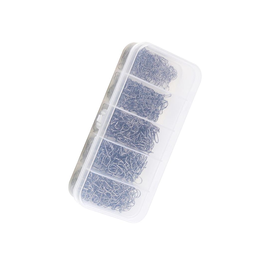 450Pcs Fishing Snap Swivels Stainless Steel Lure Snaps Freshwater Saltwater Boxed for Easy Carry 450pcs Fishing Snaps Boxed