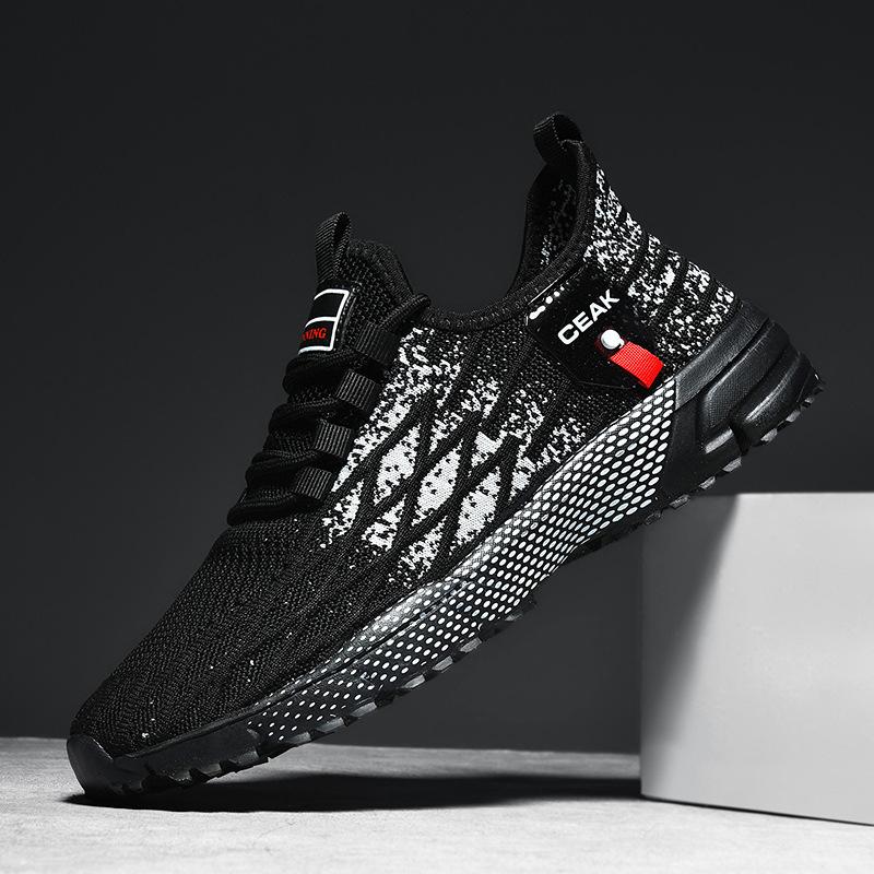 New one-foot stool 39-50 sports shoes casual men's shoes breathable fly-woven mesh air cushion running shoes men's trendy shoes