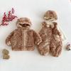 Children's Winter Deer Hooded Romper: 2025 Korean-Style Fleece-Lined Pants for Girls - Super Cute!
