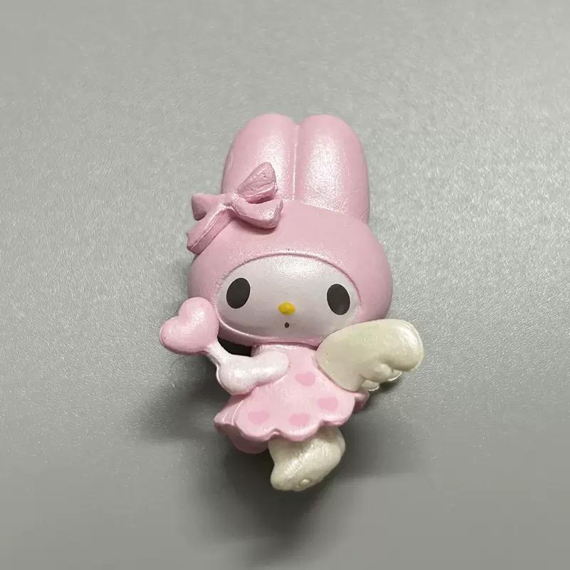 Hello Kitty Angel 4Cm Figure Sanrio Melody Kuromi Anime Cinnamoroll Doll Kawaii Diy Cake Decoration Christmas Gifts For Children