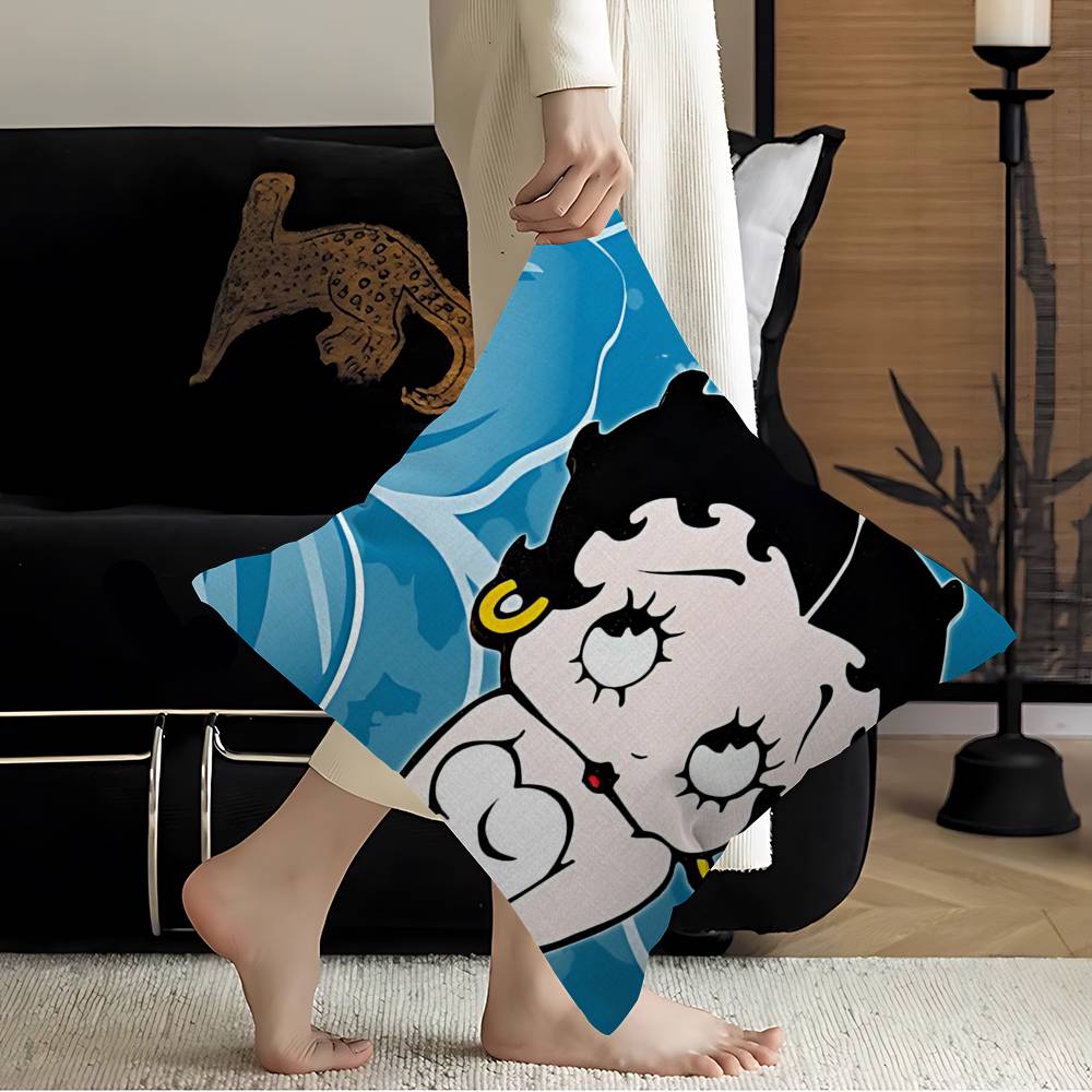 B-Betty Girl B-Boops Pillow Cushion Cover Pillowcase Living Room Sofa Home Decor