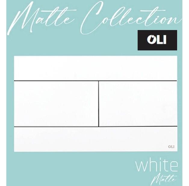 Flush Button Oli Slim Matte White 659042