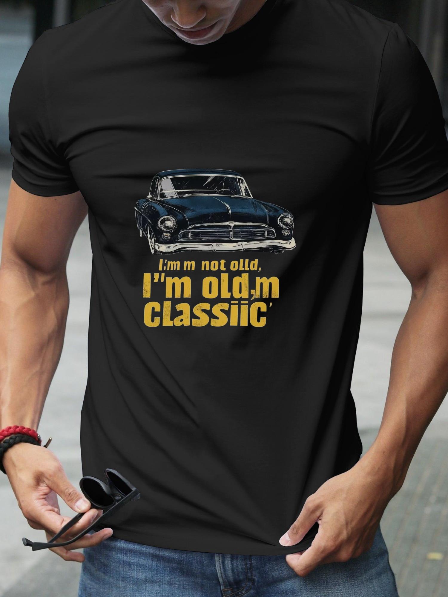 1pc classic vintage car graphic T-shirt XXL