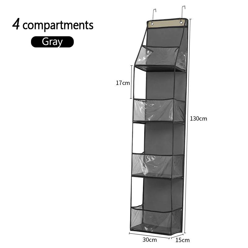 4/6Layer Cloth Storage Bag Hanging Bag Multi-layer Storage Bag Foldable Living Room Miscellaneous Multi-functional Storage Shelf