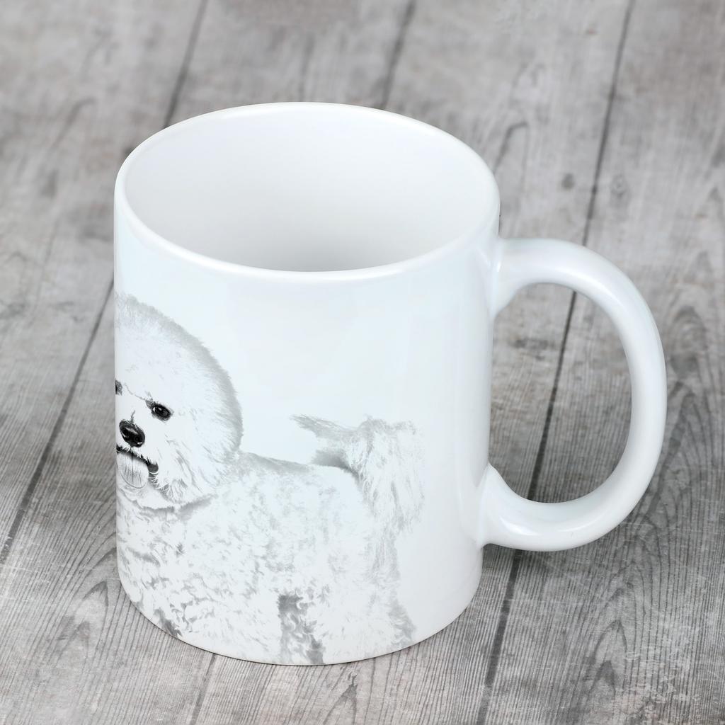 Bichon Frise, Bichon Tenerife, Bichon a poil frise - cup with a dog, cheerful cup for a dog lover, personalized gift from the Art-Dog brand