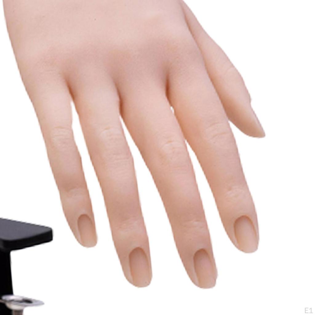 Nail Training Right Hand with Bracket Soft Fake Supply DIY Display