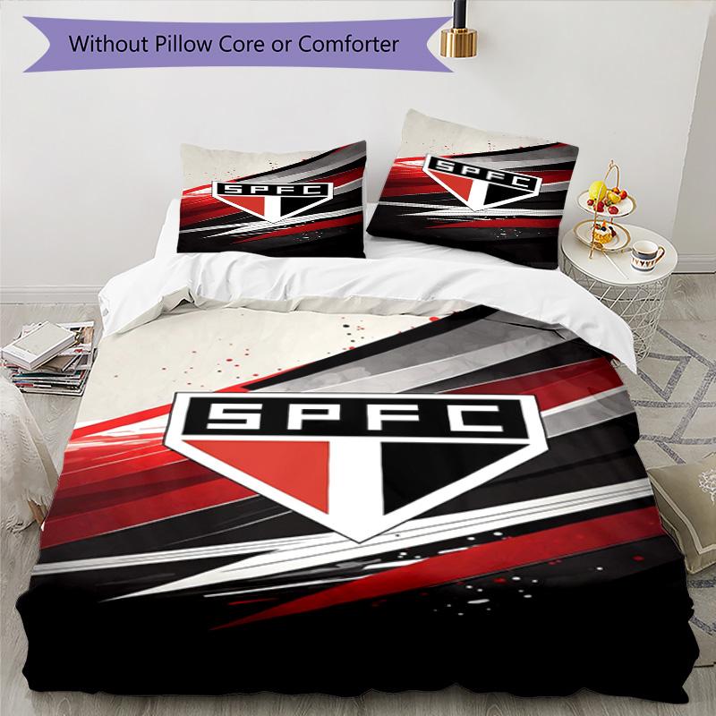Spfc Team Crest Design Printed Pattern Duvet Cover Set – Includes 1 Duvet Cover and 2 Matching Pillowcases Bedroom Decor Christmas Gifts
