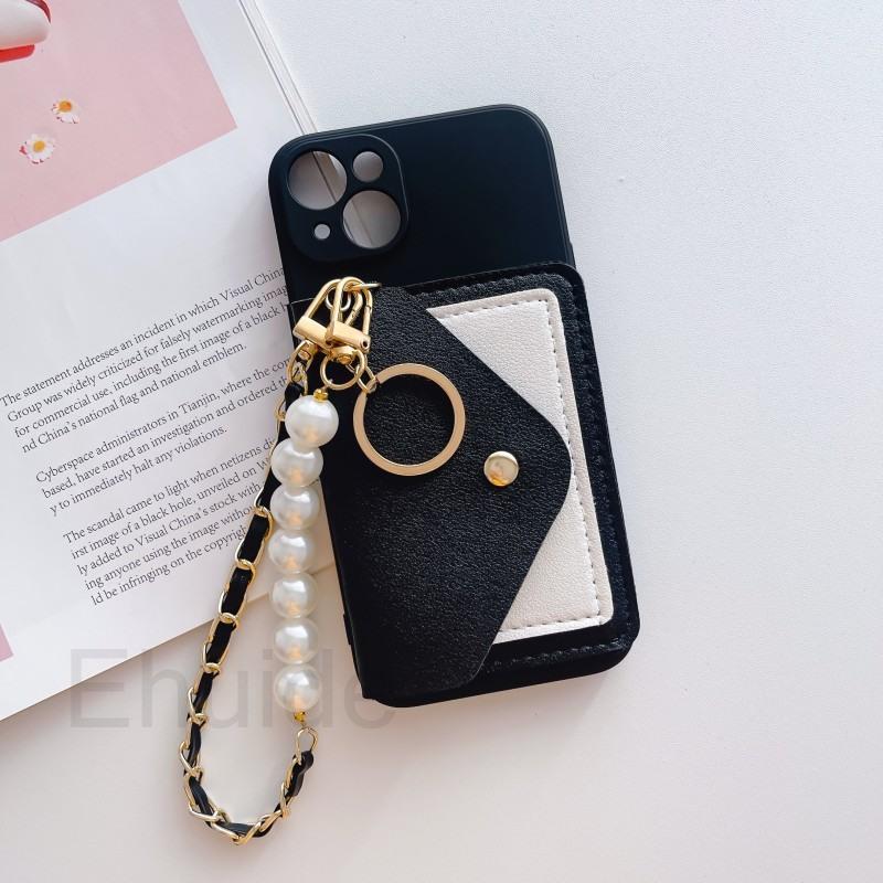 Pearl Bracelet Case for Samsung Galaxy A55 A53 A14 A54 A34 A35 A16 S24 Ultra S22 Plus S23 FE Leather Wallet Card Silicone Cover