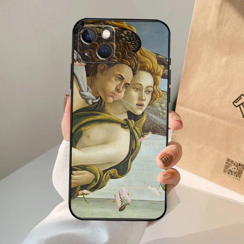 Kunstgemälde Die Geburt der Venus Handyhülle Für iPhone 16 15 14 11 12 13 Pro Max Mini Plus X XS Max XR Hülle Coque