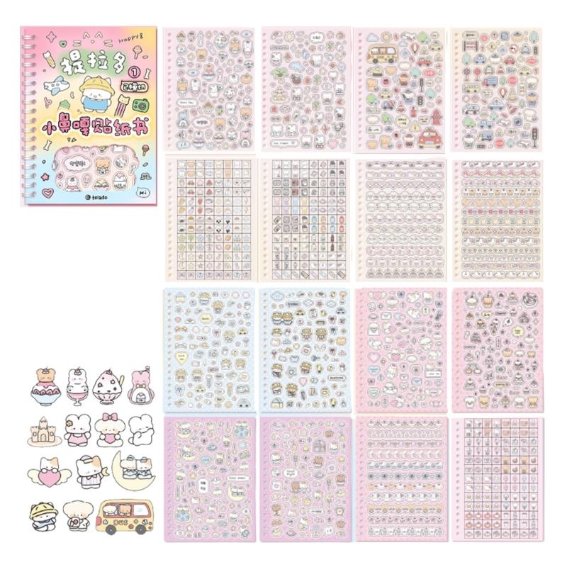 

Lovely Kpop Sticker Cartoon Scrapbook Sticker Book Decorative Sticker Self-Adhesive Sticker for Photocards Journal