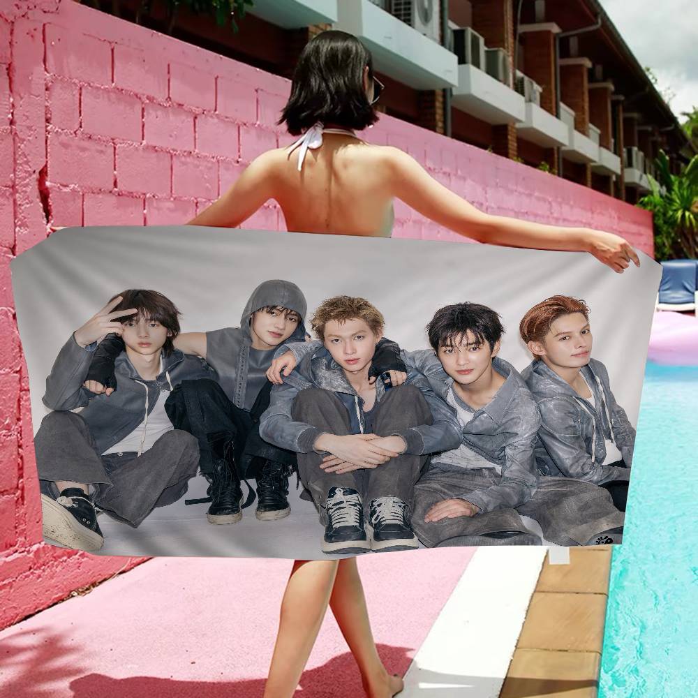 Kpop CORTIS Microfiber Printed Beach Towel Mountain Climbing Yoga Beach Swimming Running Absorbent Soft Towel