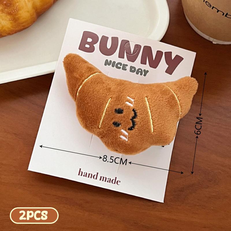 

2Pcs Soft Stuffed Toy Creative Bakery Plush Keychain Cute Cartoon Bread & Pastry Charm for Girls Adorable Bag & Backpack Accessory A45