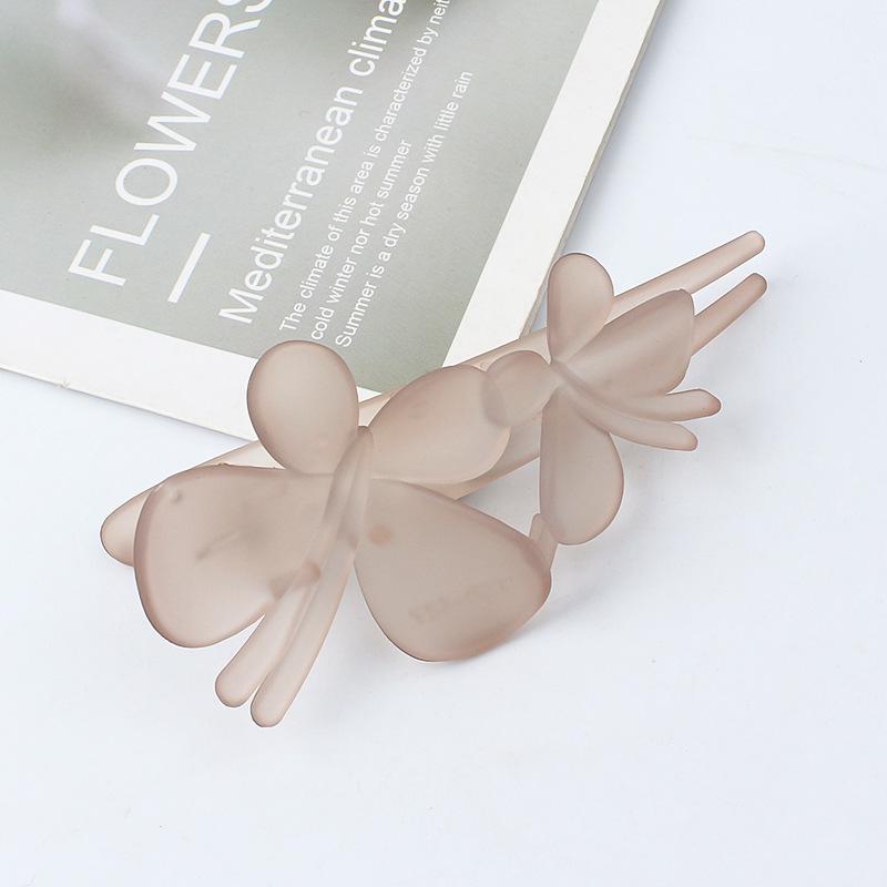 Frosted Double Butterfly Duckbill Hair Clip for Elegant Updo