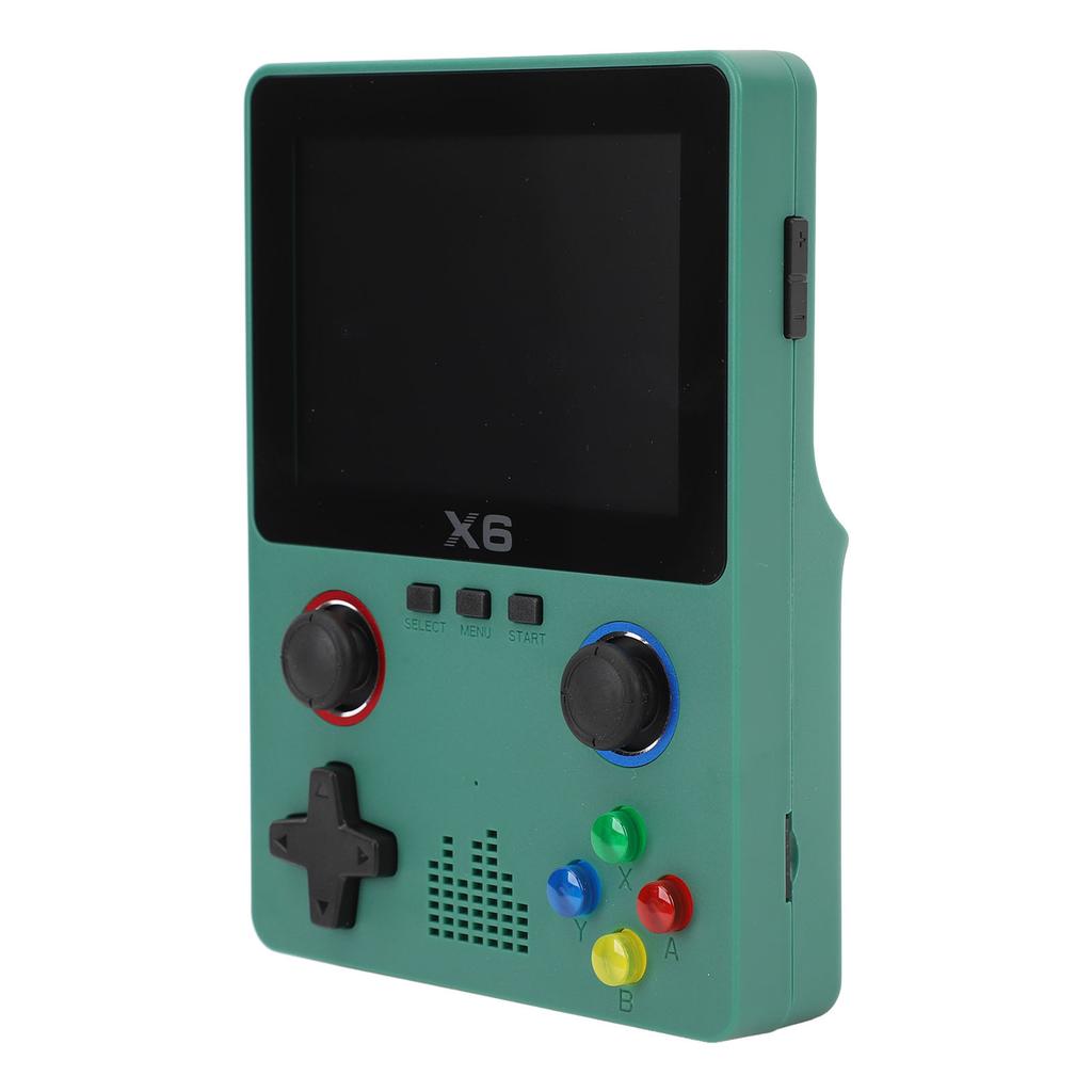 Handheld Retro Game Console with 32G Small Memory Card HD Dual Rocker for Adults Gaming Green