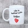 Griffon Bruxellois, Brussels Griffon - cup with a dog, cup with a photo, personalized gift from the Art-Dog brand