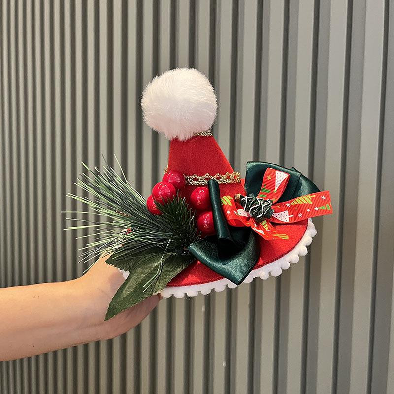 

Красный 3D галстук-бабочка Рождественский цилиндр Повязка на голову Заколка для волос Аксессуары